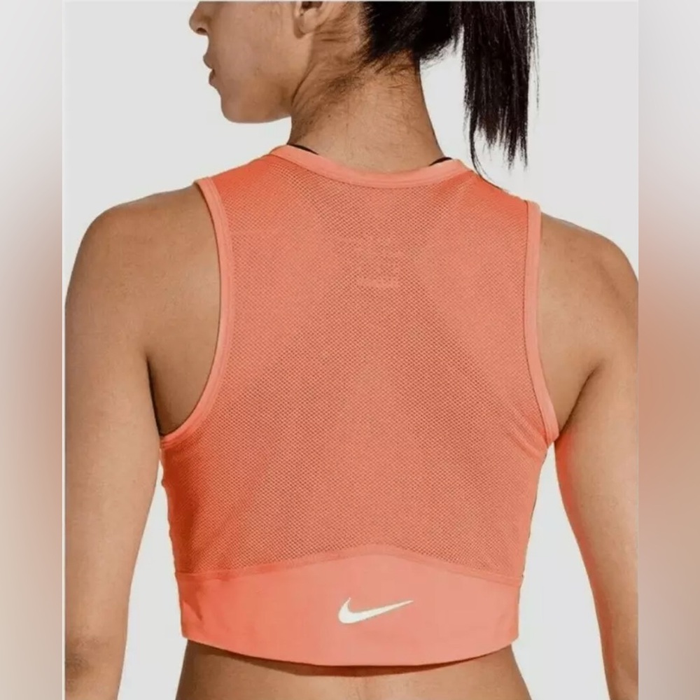 Pumpkin mesh Nike Crop Top